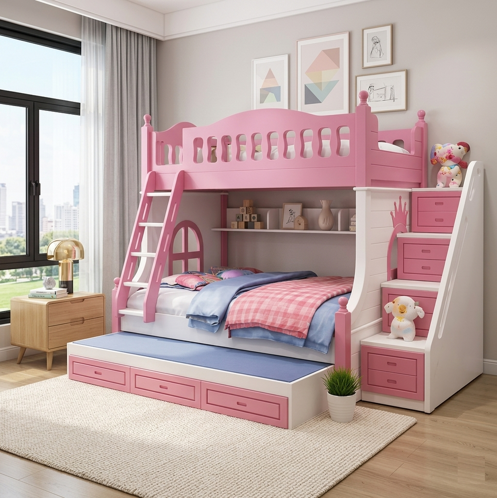 Modern Wooden Kid's Bunk Bed / Lixra