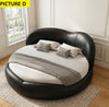 Luxurious Leather LED Modern Round Bed / Lixra
