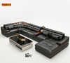 Modern Appealing Cozy Leather Splendid Sectional Sofa / Lixra