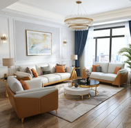 Luxurious 1-2-3-Seater Leather Sofa Set / Lixra