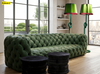 Button Tufted Modern Leather Sofa / Lixra