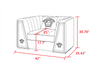 3-Pcs Mid Century Fabric Sofa Set