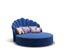 Waves Luxurious Velvet Round Bed / Lixra