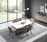 Majestic Marble Extendable Dining Table Set / Lixra