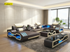 Fine Embellish Comfort Leather Sectional LED Sofa Set / Lixra