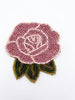 Handcrafted Pink Rose Beaded Placemat Set Of 2 / Lixra