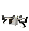 Glossy Glass-Top Exquisite Dining Table Set / Lixra