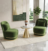 Embroidered Velvet Fabric Accent Chair Set of 2 / Lixra