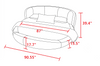 Modern Leather Round Bed With Curved Headboard