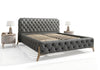 Concrete Superfluous Tufted Designed Leather Bed / Lixra