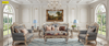 Button Tufted European Design Leather Sofa / Lixra