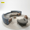 Modern Curved Sectional Fabric Sofa Set / Lixra