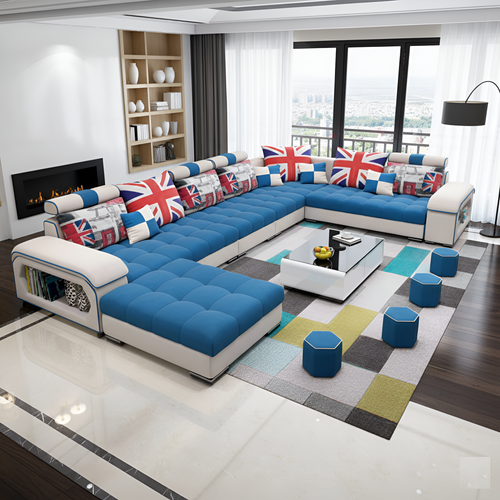 Cozy Fabric Sectional Sofa-Set / Lixra