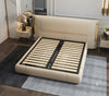 Creamy White Gold Plated Leather Bed / Lixra