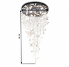 Leaf Shaped Modern LED Glass Chandelier