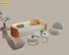 Luxury Leather Living Room Sofa Set