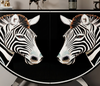 Wooden Semi Circle Structured Zebra Buffet Table / Lixra