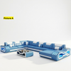 Electric LED Leather Sectional Sofa / Lixra