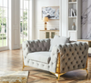 Luxurious Fabric Sofa-Set with Chesterfield Design / Lixra