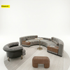 Modern Curved Sectional Fabric Sofa Set / Lixra