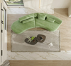 Modular Curved Velvet Fabric Sofa / Lixra