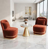 Embroidered Velvet Fabric Accent Chair Set of 2 / Lixra
