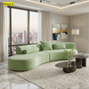 Modular Curved Velvet Fabric Sofa / Lixra