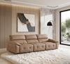 Leather Upholstered Remote Controlled Sofa Bed / Lixra