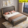 Button Tufted Design Modern Leather Bed / Lixra