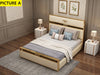 Italian Light Luxurious Leather Upholstered Bed
