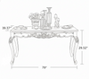 Brusten Style European Rectangle Marble Dining Table Set