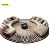 Modern Fabric Upholstered Curvy Sofa Set / Lixra