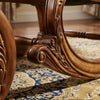 European Wooden Accent Chair with Foot Stool / Lixra