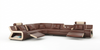 Modern Design Manual Recliner Leather Sofa / Lixra