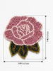 Handcrafted Pink Rose Beaded Coaster Set Of 2