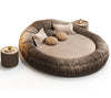 Italian Style Velvet Modern Round Bed / Lixra