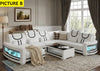 U-Shaped Sectional LED Leather Sofa / Lixra