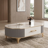 Modern Marble Top Coffee table and TV Stand Set / Lixra