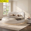 Luxurious Leather LED Modern Round Bed / Lixra