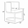 U-Shaped Velvet Fabric Dining Chair