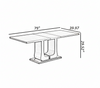 Expendable Dining Table With Metal Base