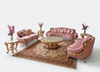 European Vintage Liville Wooden Sofa Set Of 3 / Lixra