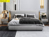 Creamy White Gold Plated Leather Bed / Lixra