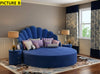 Waves Luxurious Velvet Round Bed / Lixra