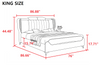 Luxurious Exquisite Spacious Leather Bed