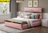 Italian Light Luxurious Leather Upholstered Bed