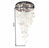 Leaf Shaped Modern LED Glass Chandelier
