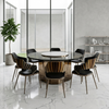 Luxurious Wooden Top Round Dining Table Set / Lixra