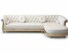 Exemplary Leather Upholstered Button Tufted Sectional Sofa / Lixra
