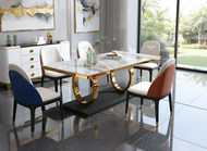 Classic Designed Marble Dining Table Set / Lixra